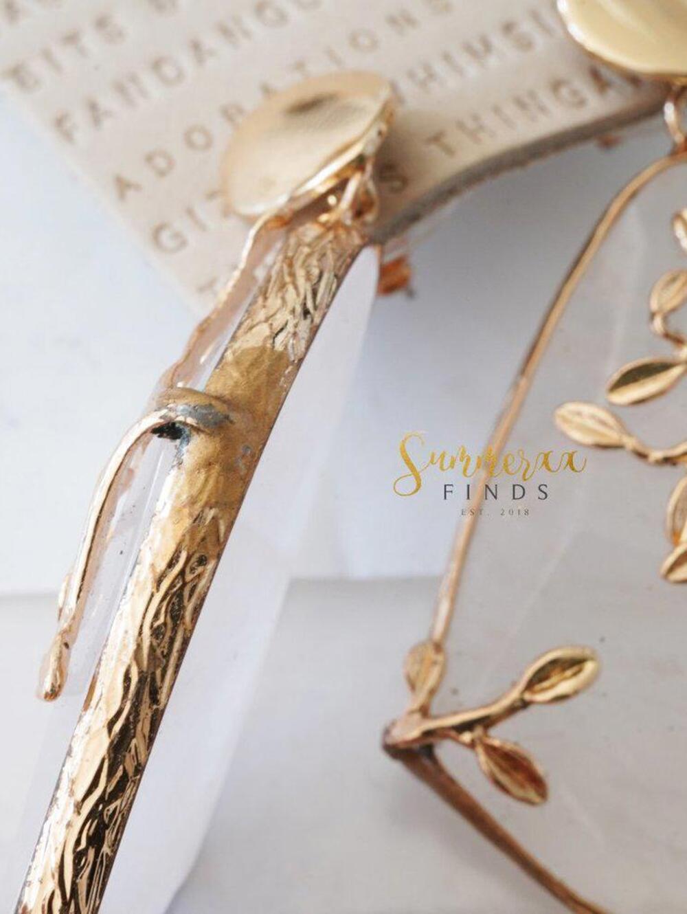 Anthropologie Nori Drop Earrings Clear Quartz - Picture 8 of 9
